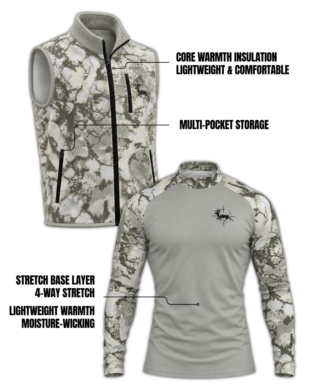 Combo detail - Deer Hunts Camo Layering Series