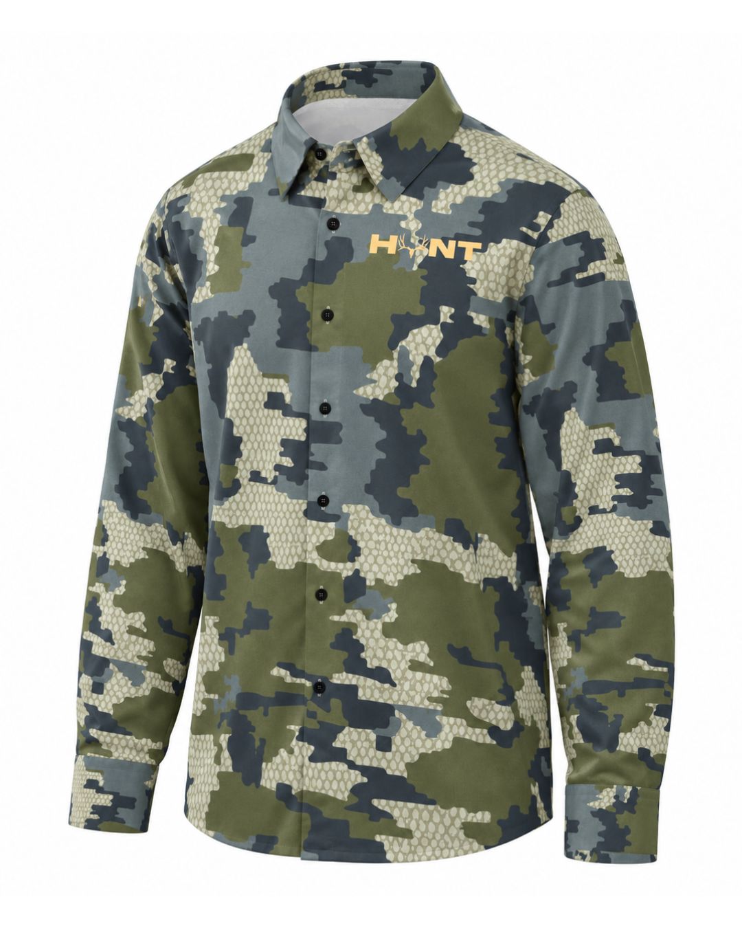 Deer Hunts Long-sleeve Button Up Shirt.jpg