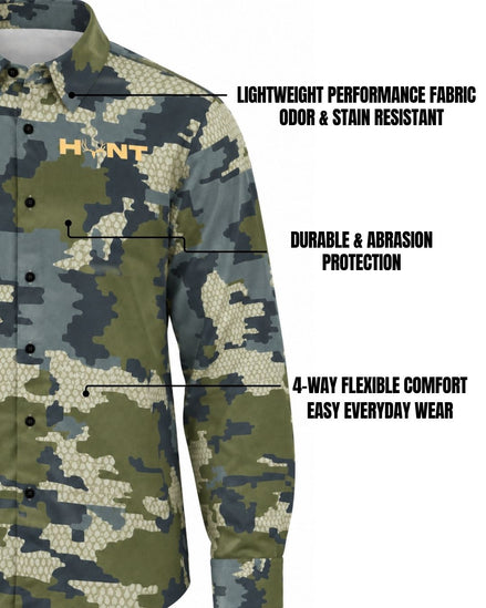 Deer Hunts Long-sleeve Button Up Shirt (3).jpg