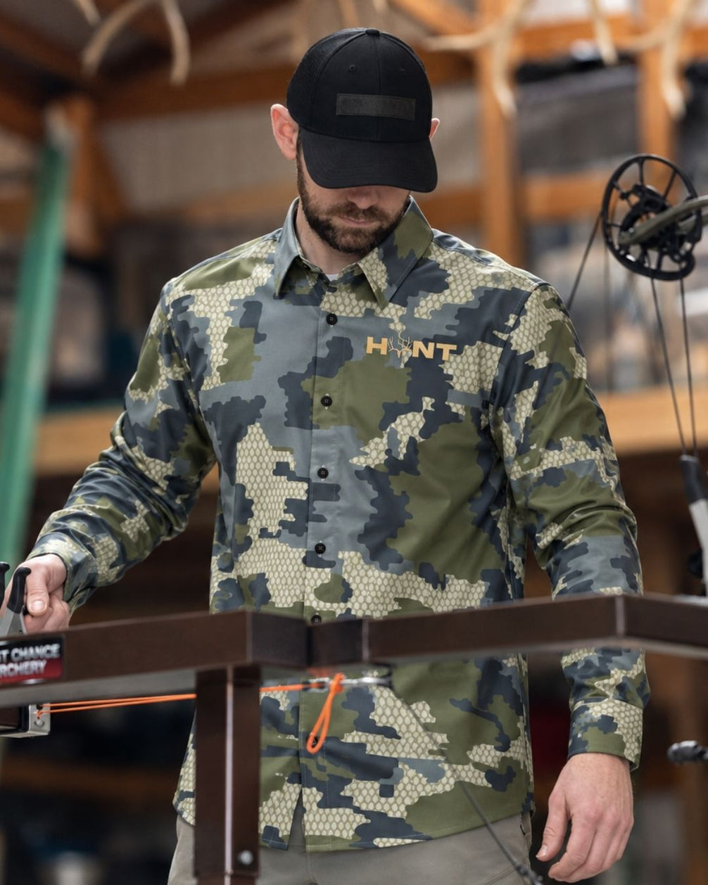 Deer Hunts Long-sleeve Button Up Shirt (4).jpg