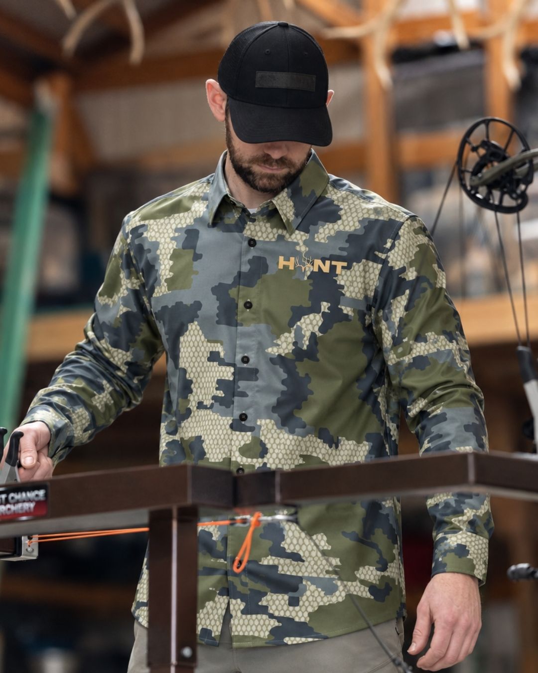 Deer Hunts Long-sleeve Button Up Shirt (4).jpg