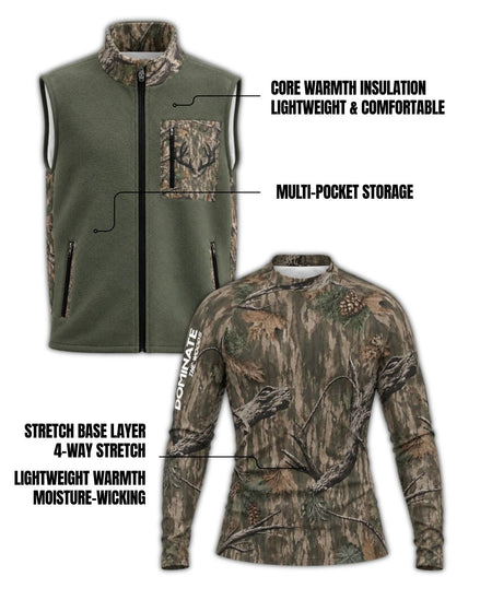 Combo detail - Dominate The Woods Christmas Camo Layering Series