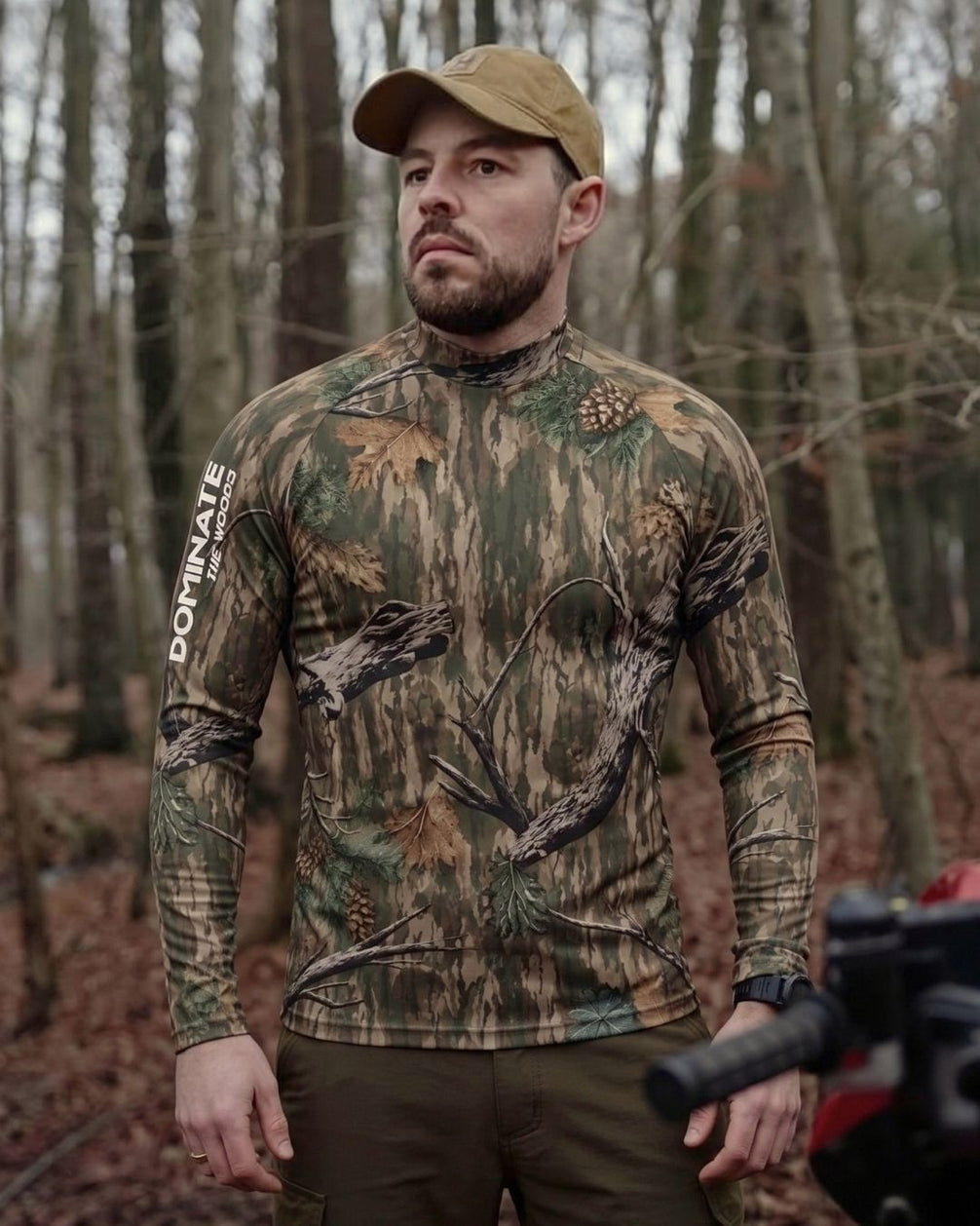 Long-Sleeve detail - Dominate The Woods Christmas Camo Layering Series
