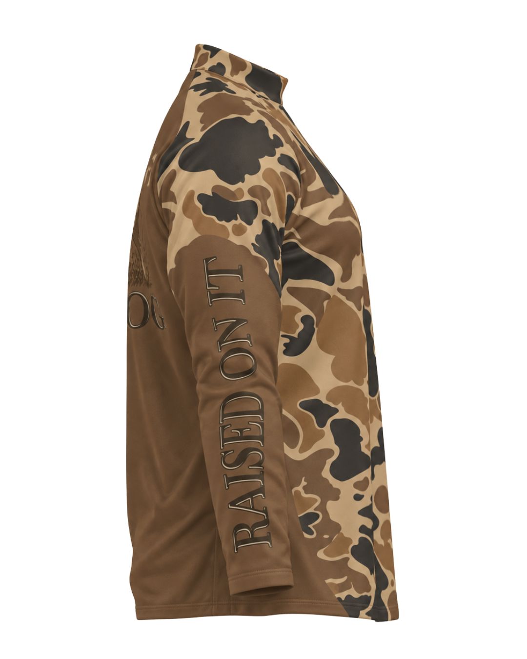 Long-Sleeve Turtleneck detail - Duck Dog Camo Layering Series