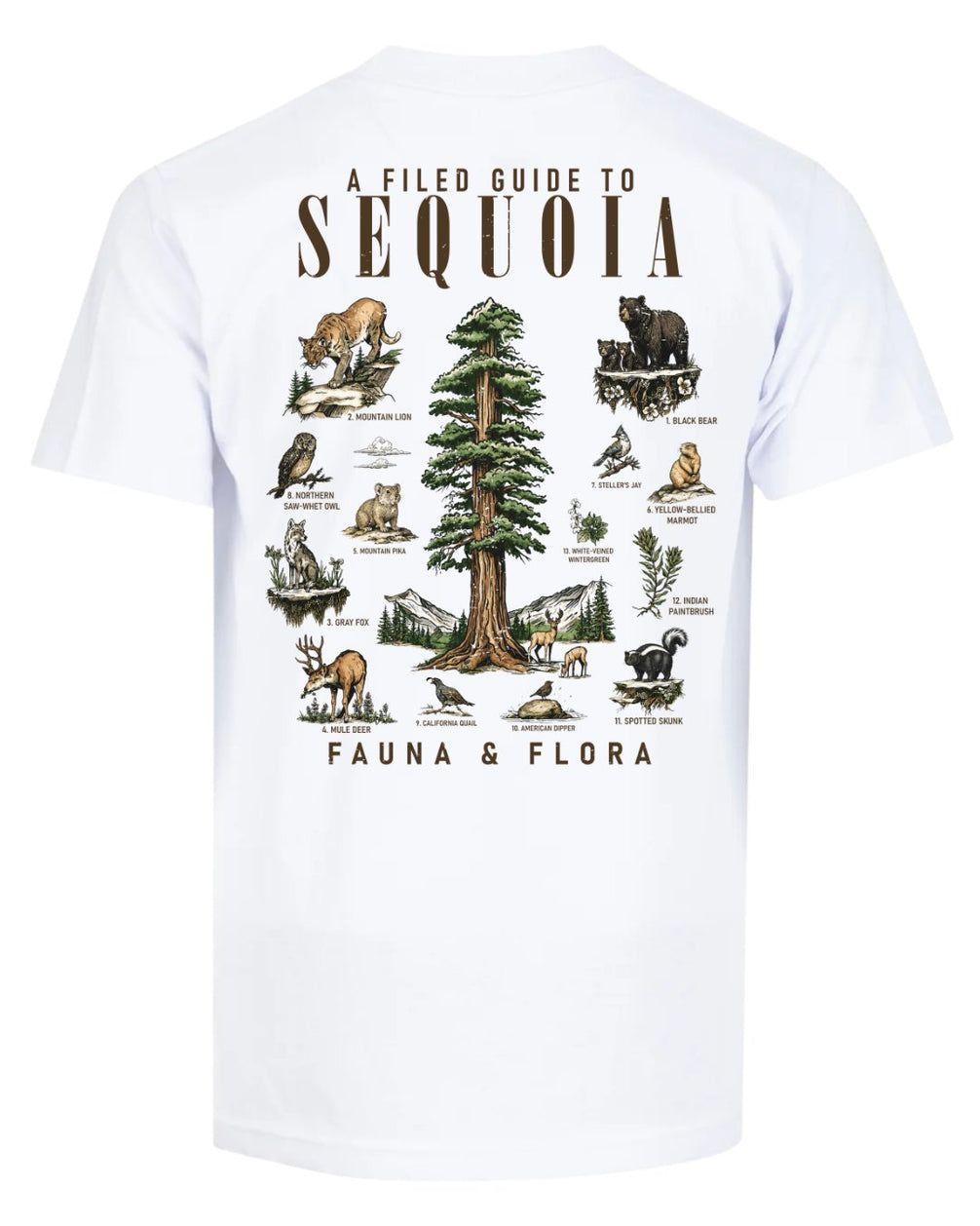 Fauna & Flora Of Sequoia National Park T-shirt