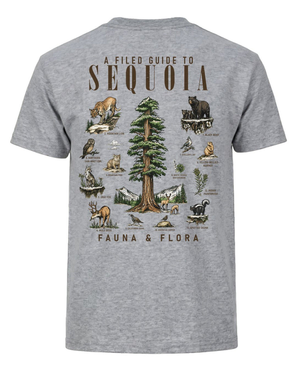 Fauna & Flora Of Sequoia National Park T-shirt