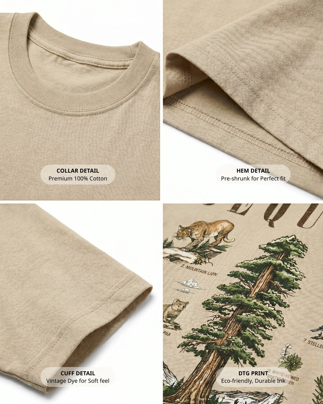 Fauna & Flora Of Sequoia National Park T-shirt