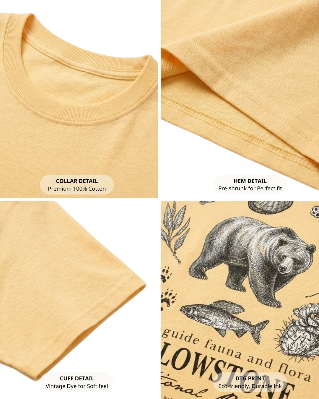 Fauna & Flora Of Yellowstone T-shirt