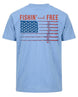 Fishin' And Free USA Flag T-shirt