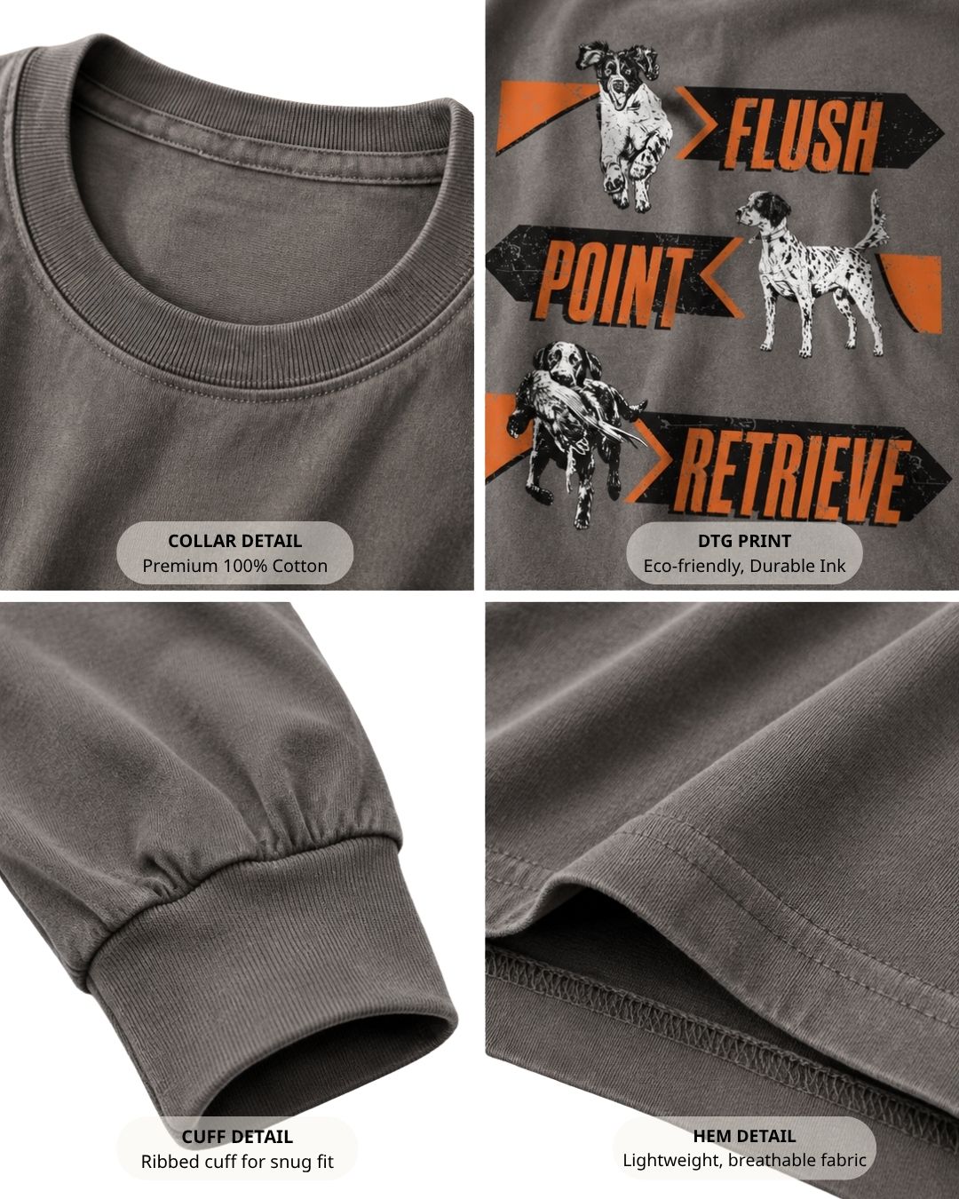 Flush. Point. Retrieve Long-sleeve