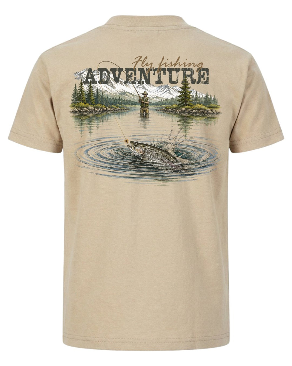 Fly Fishing Adventure Mountain T-shirt