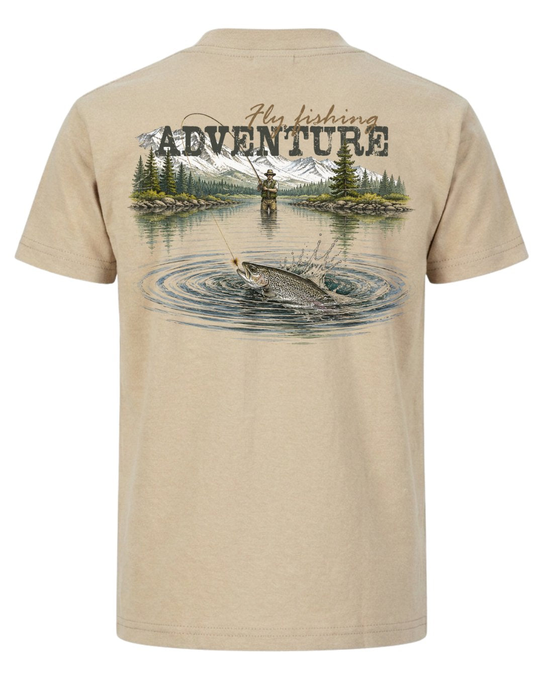 Fly Fishing Adventure Mountain T-shirt