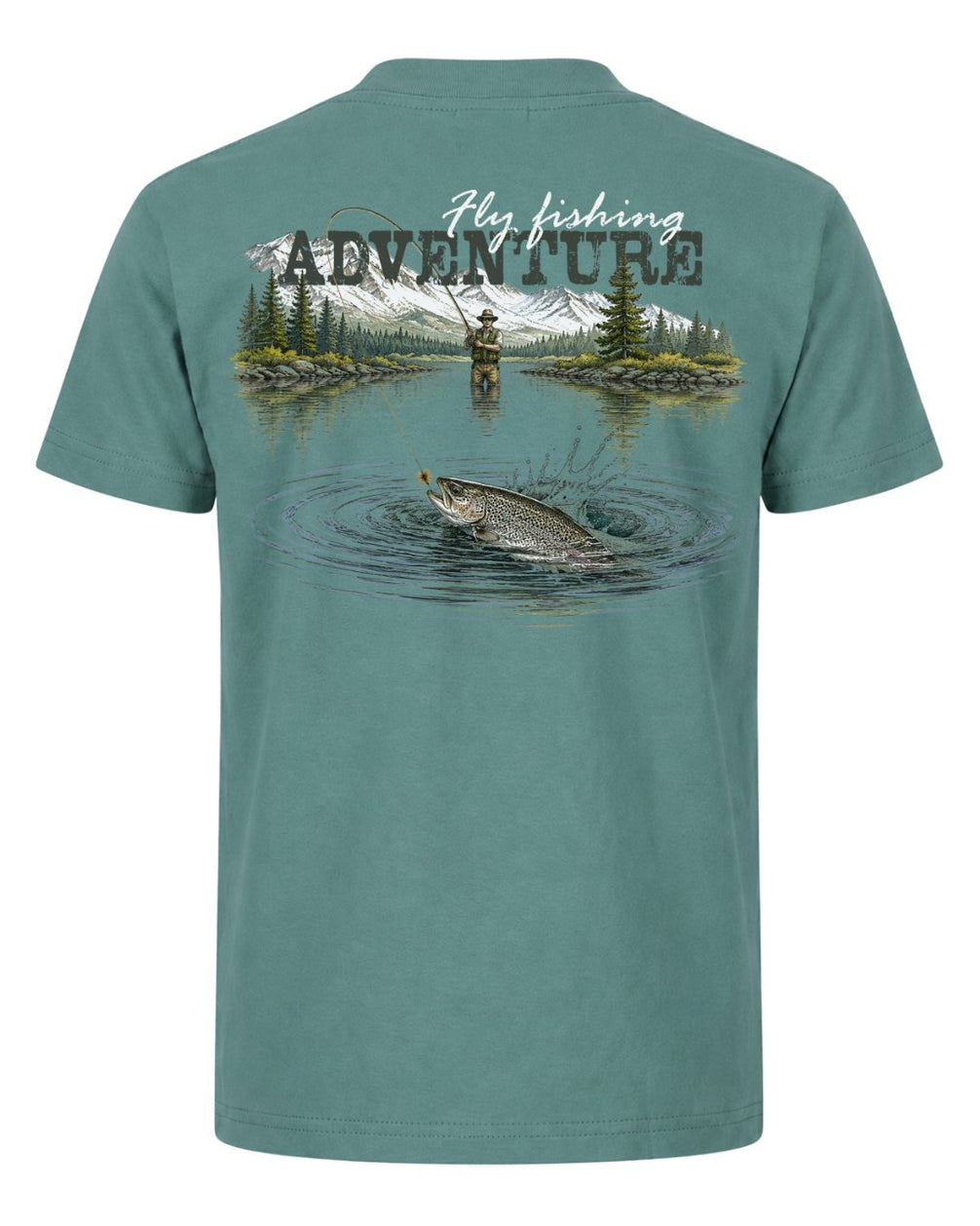 Fly Fishing Adventure Mountain T-shirt