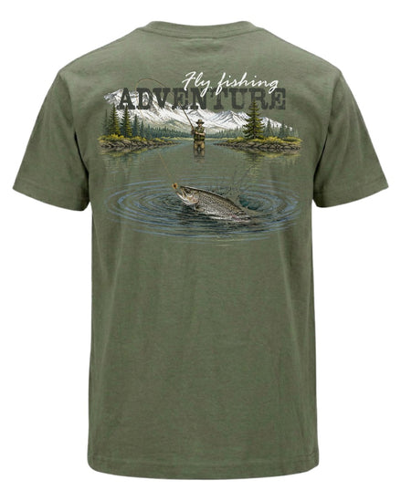 Fly Fishing Adventure Mountain T-shirt