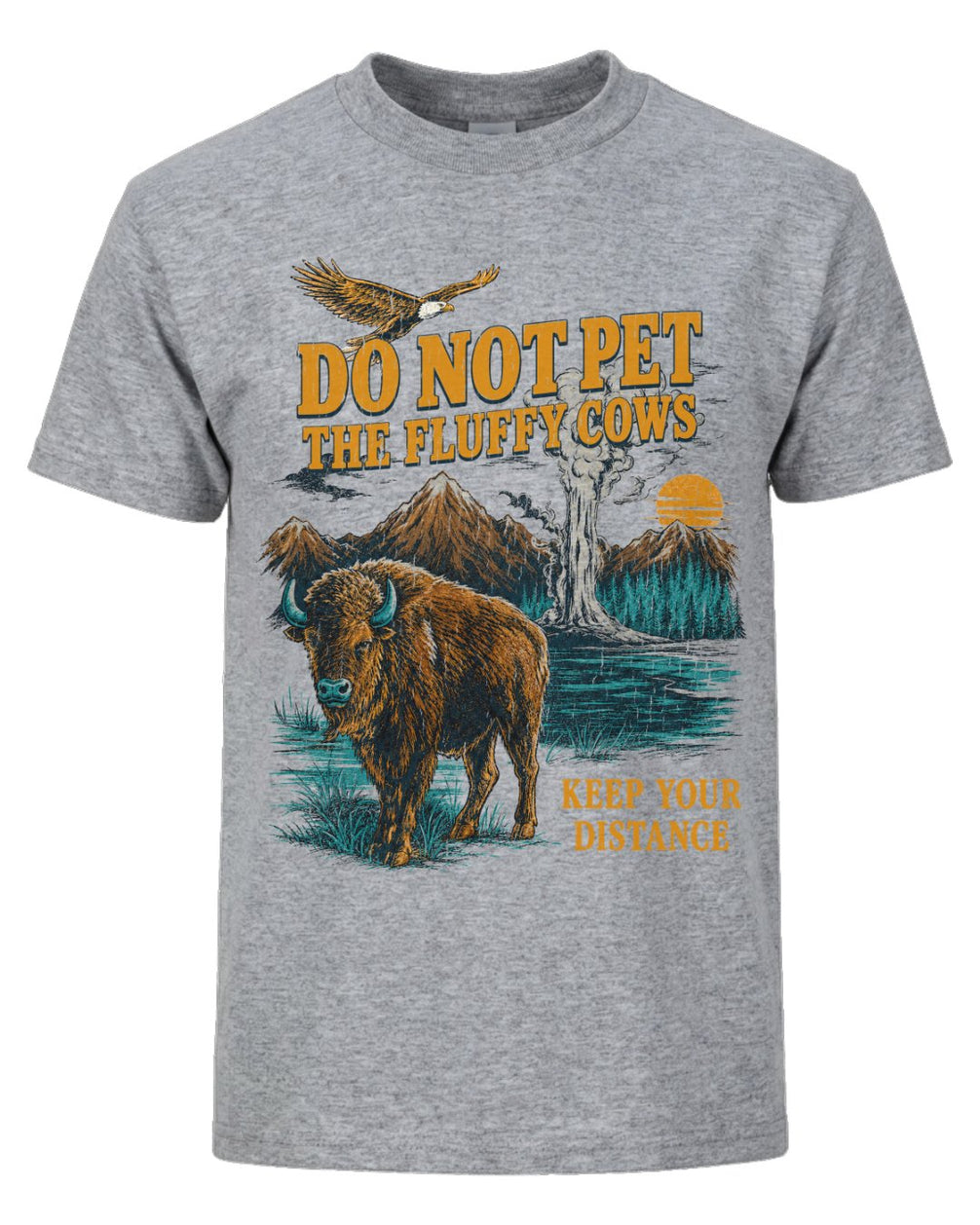Funny Bison "Fluffy Cows" Vintage T-shirt