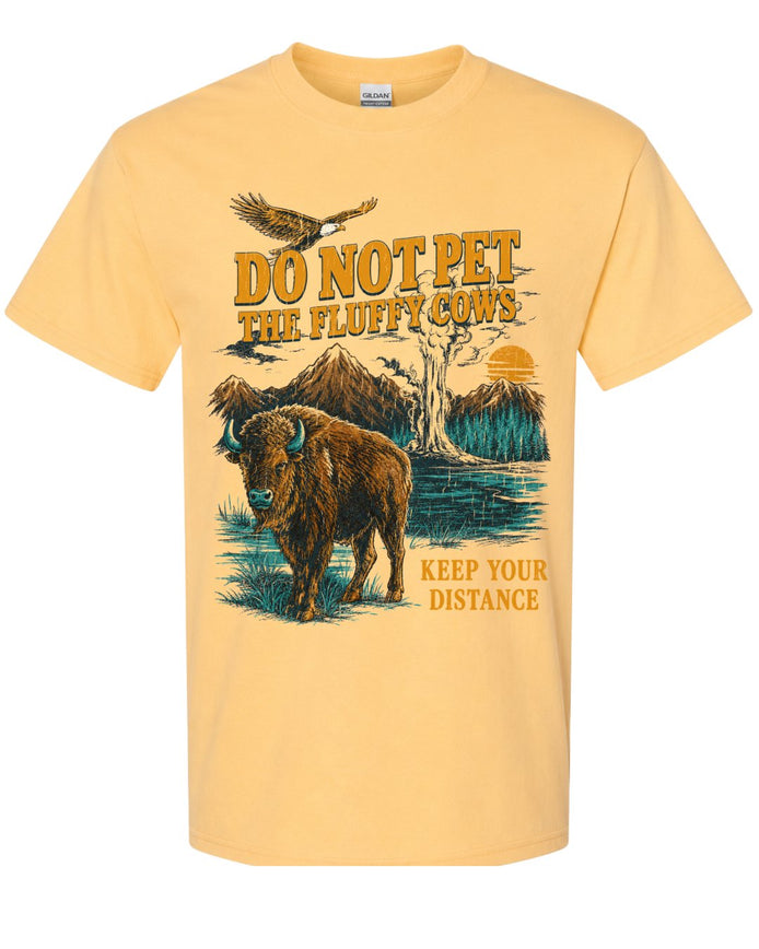 Funny Bison "Fluffy Cows" Vintage T-shirt