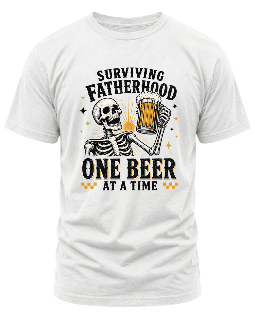Funny Dad Beer Skeleton T-Shirt