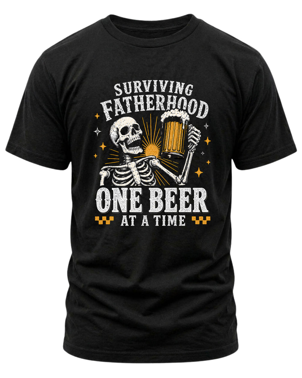 Funny Dad Beer Skeleton T-Shirt