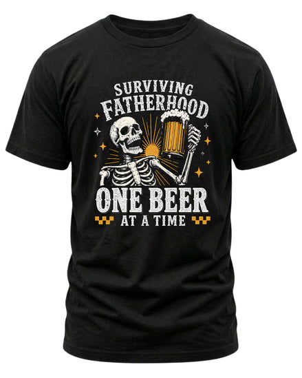 Funny Dad Beer Skeleton T-Shirt