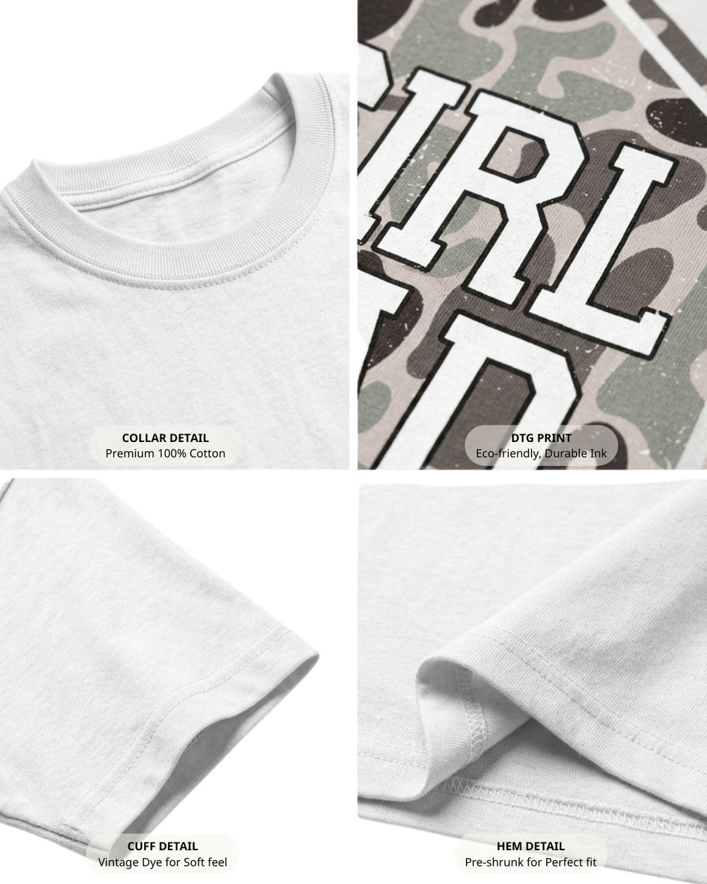 Girl Dad Camouflage T-shirt