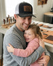 Girl Dad Trucker Hat with Leather Patch