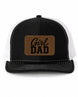 Girl Dad Trucker Hat with Leather Patch