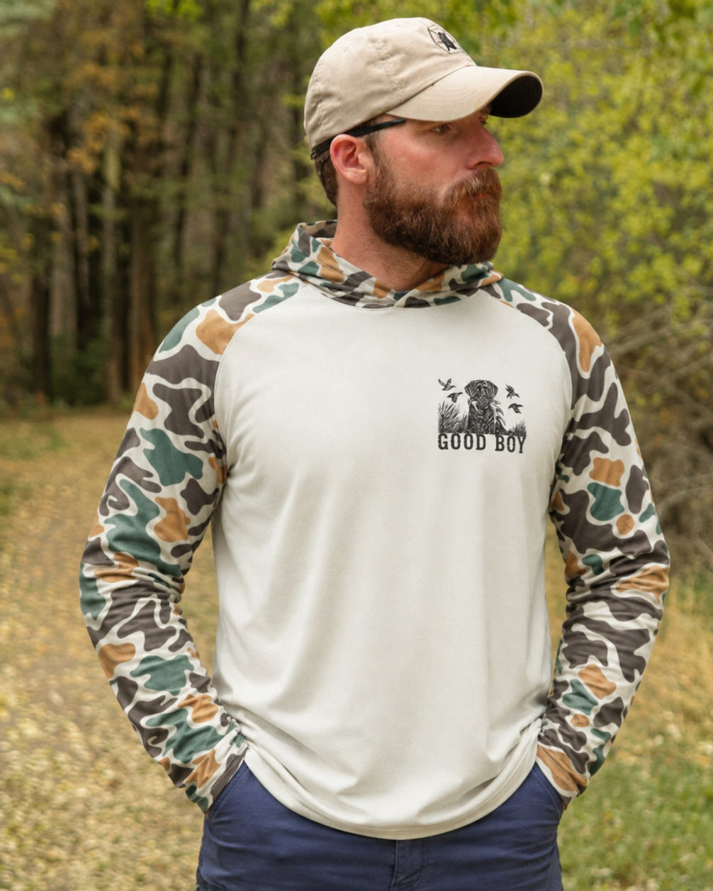 Good Boy Sun Protection Hoodie mockup 5