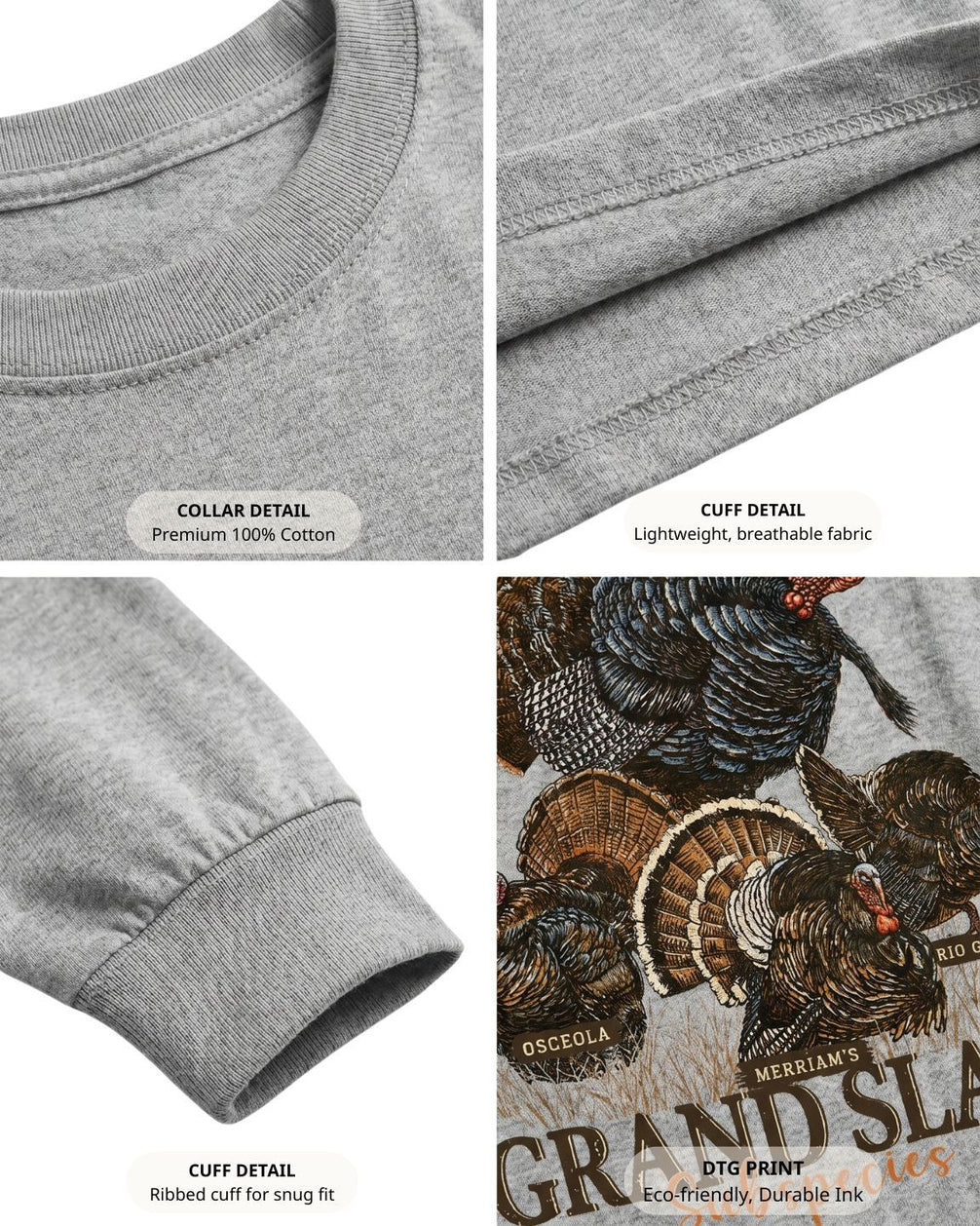 Grand Slam Subspecies Classic Cotton Regular-Fit Front Print Long-sleeve Tee
