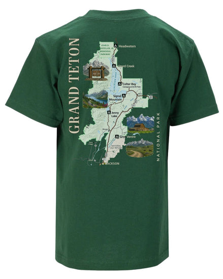 Grand Teton National Park Illustrated Map T-shirt