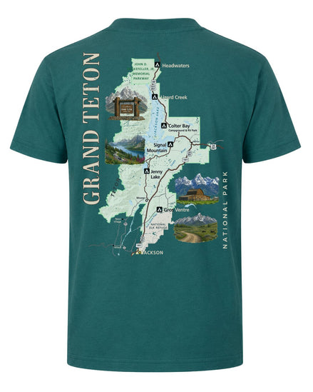 Grand Teton National Park Illustrated Map T-shirt