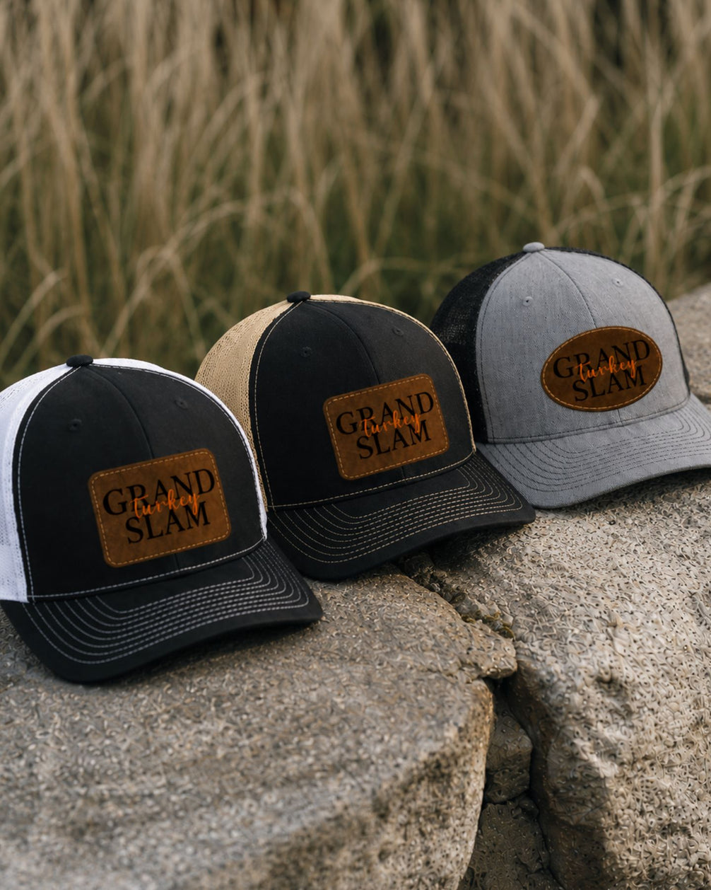 Grand Turkey Slam Trucker Hat with Leather Patch