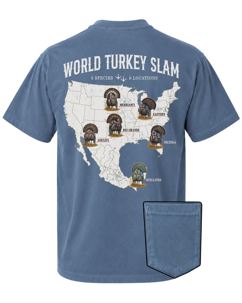 World Turkey Slam Heavyweight Vintage Garment-Dyed Pocket T-shirt