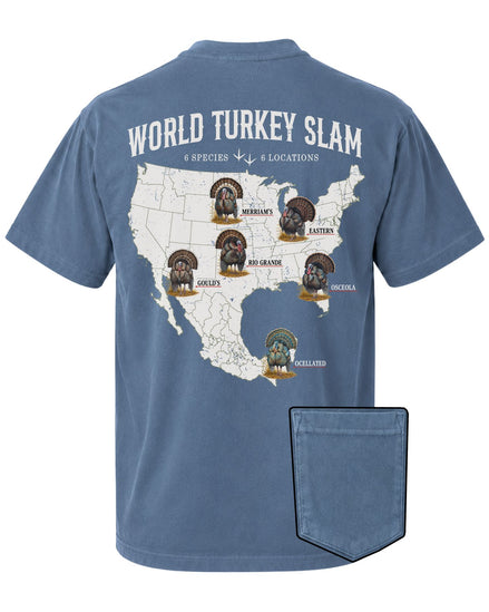 World Turkey Slam Heavyweight Vintage Garment-Dyed Pocket T-shirt