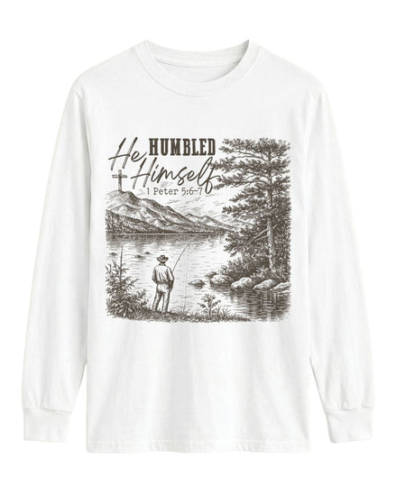 He Humbled Himself Fishing Long-sleeve - Military Green lifestyle