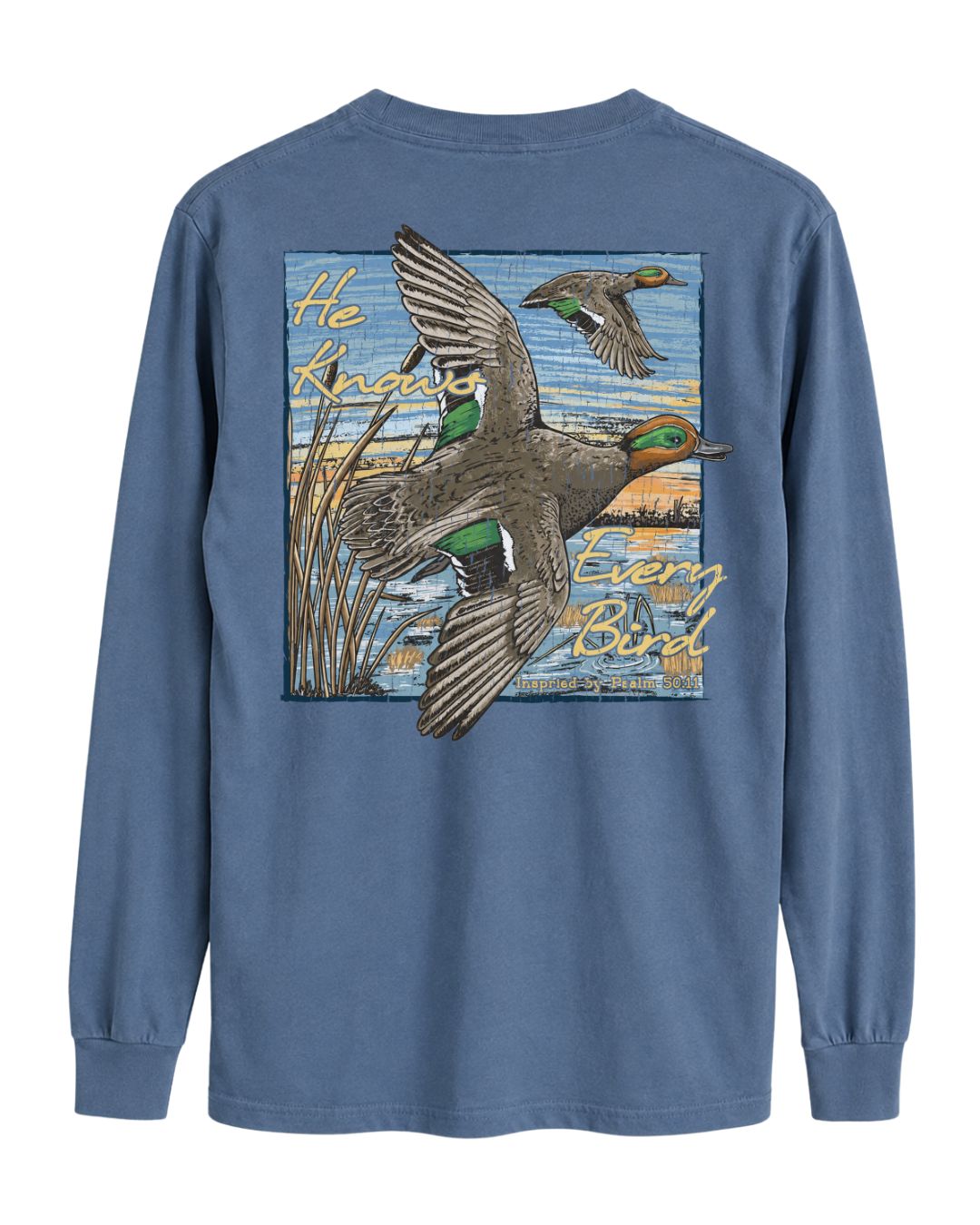 He Knows Every Bird Long-sleeve