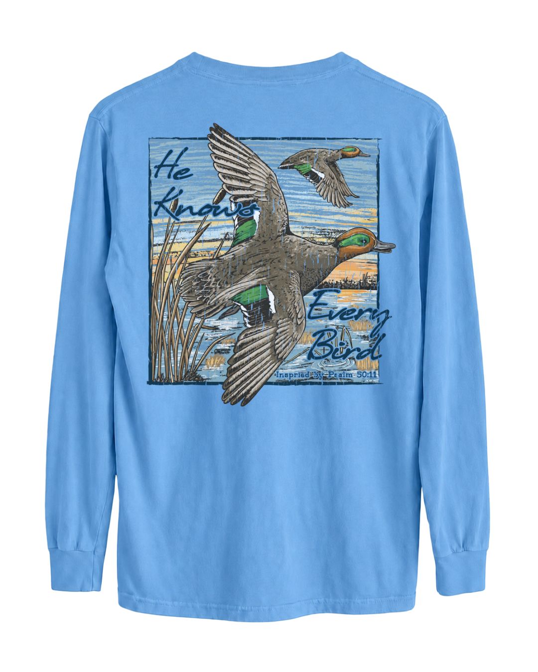 He Knows Every Bird Long-sleeve
