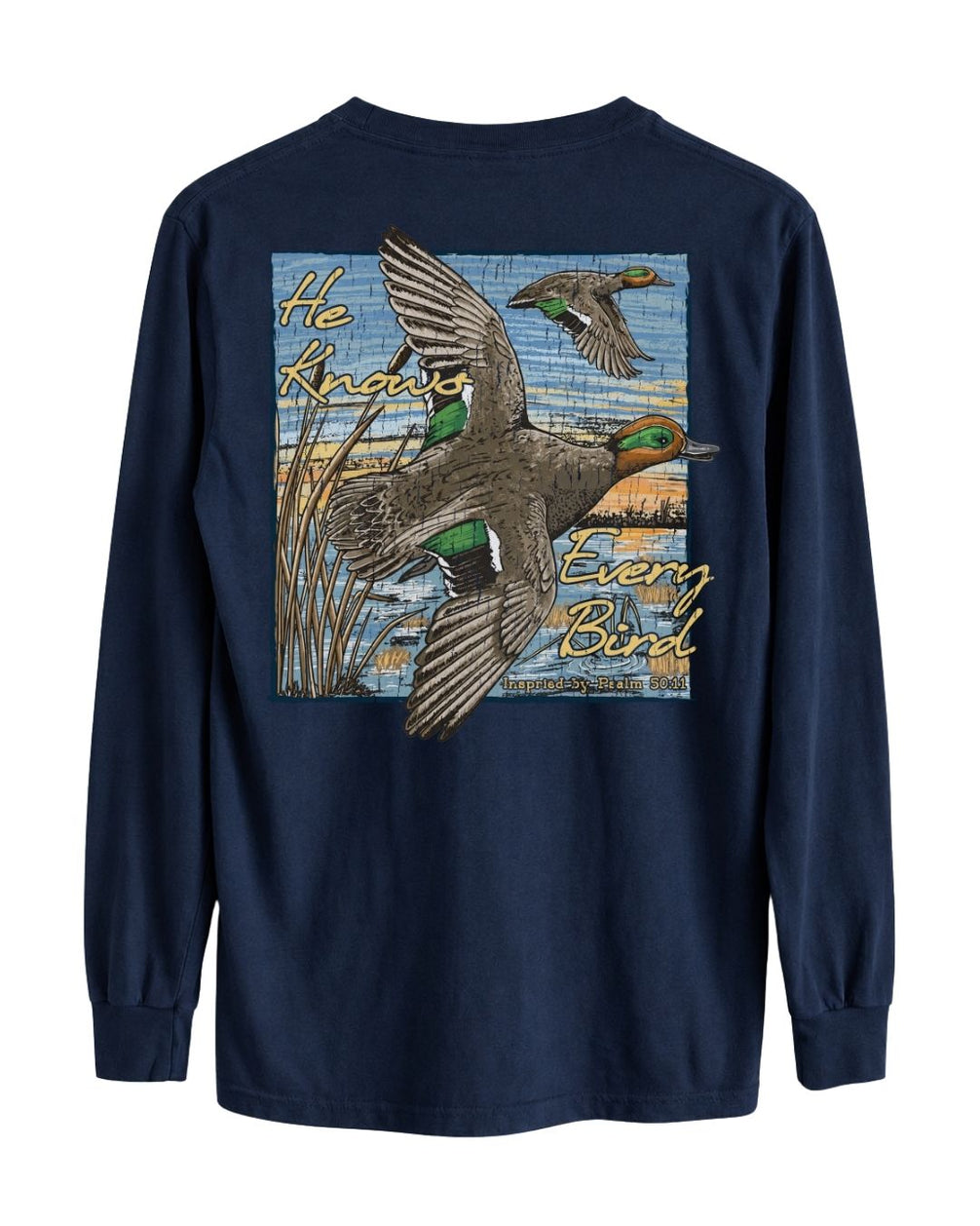 He Knows Every Bird Long-sleeve