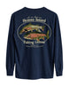 Heaven-Issued Fishing License Matthew 4:19 Long-sleeve - Navy