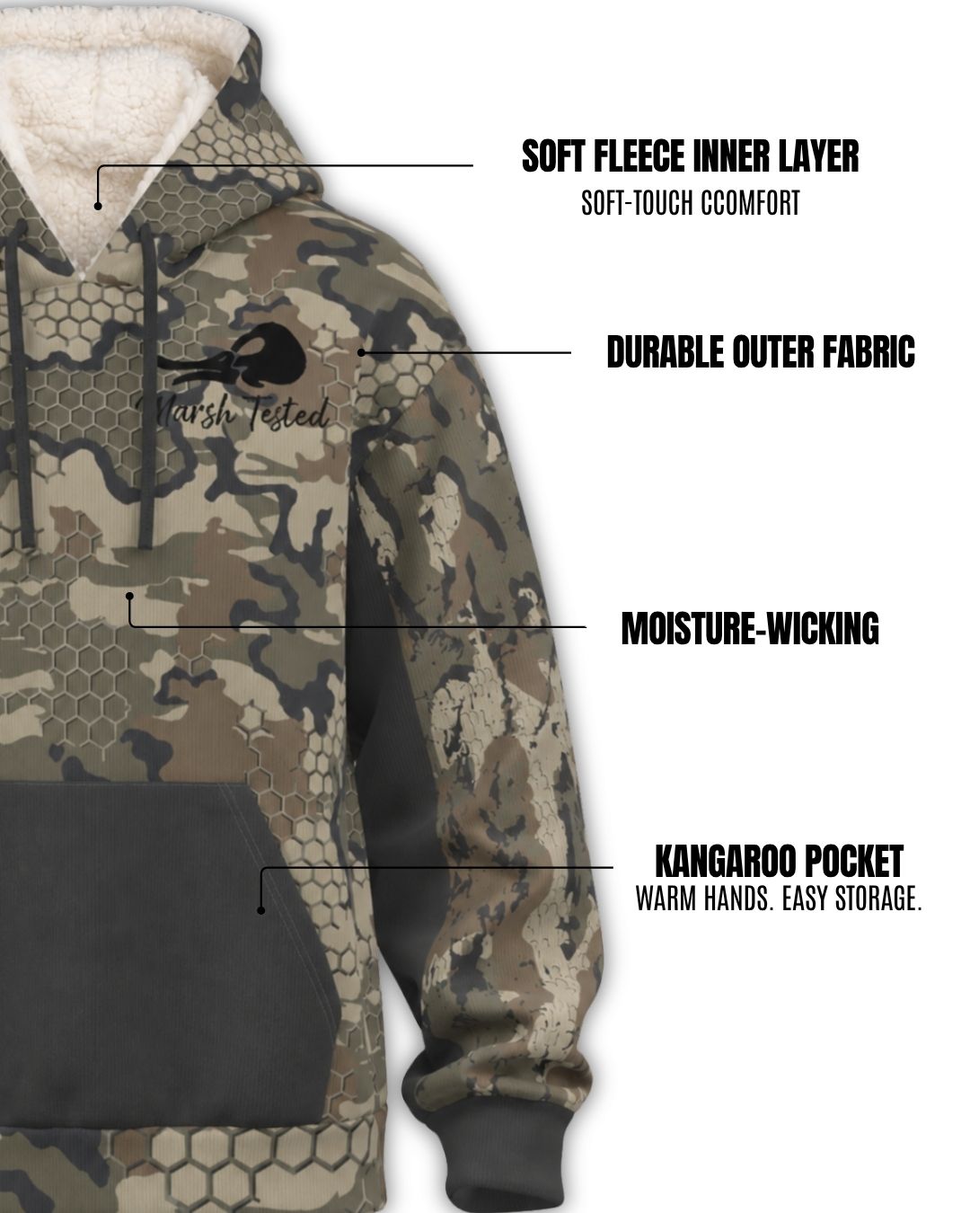 Heavily Seasoned Camo Fleece Hoodie