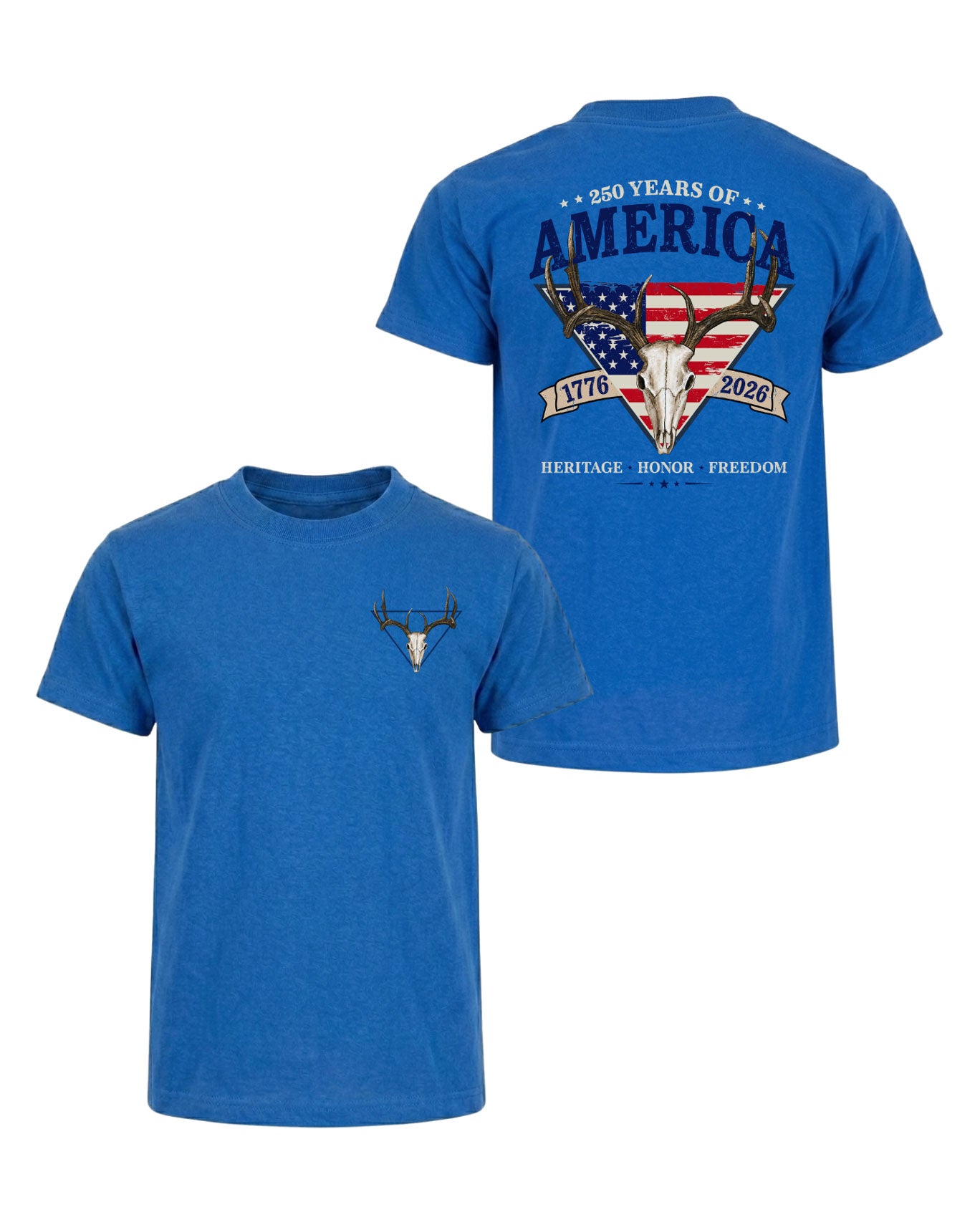 Heritage Honor Freedom Deer Skull T-shirt