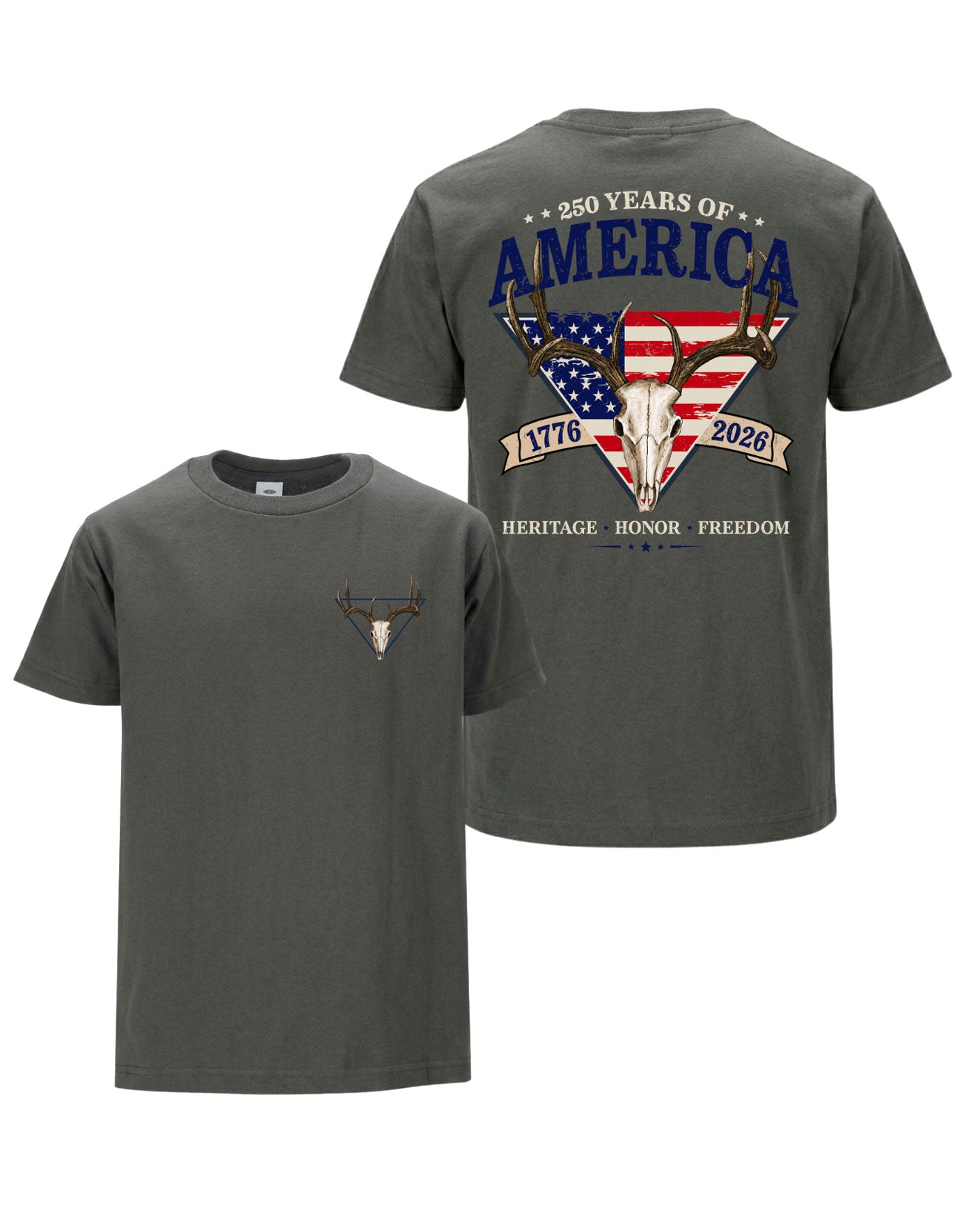 Heritage Honor Freedom Deer Skull T-shirt