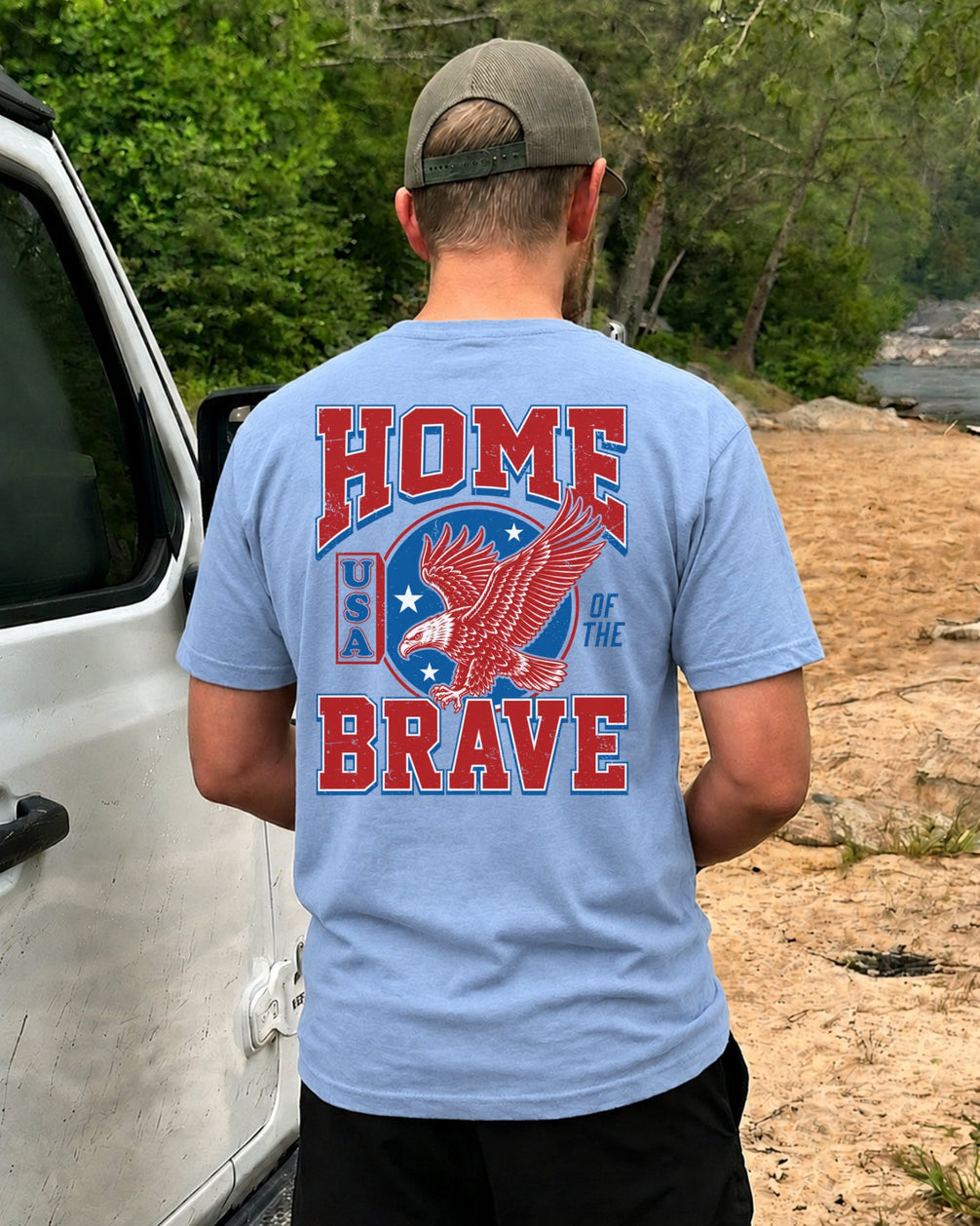 Home Brave Patriotic Eagle T-shirt