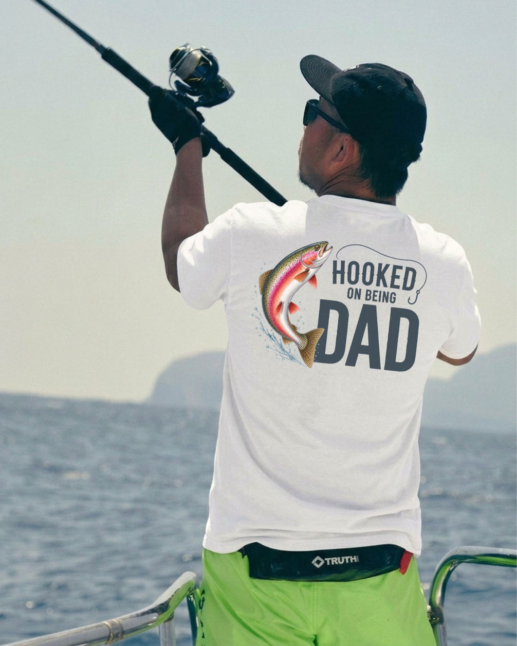 Hooked On Being Dad Fishing T-shirt
