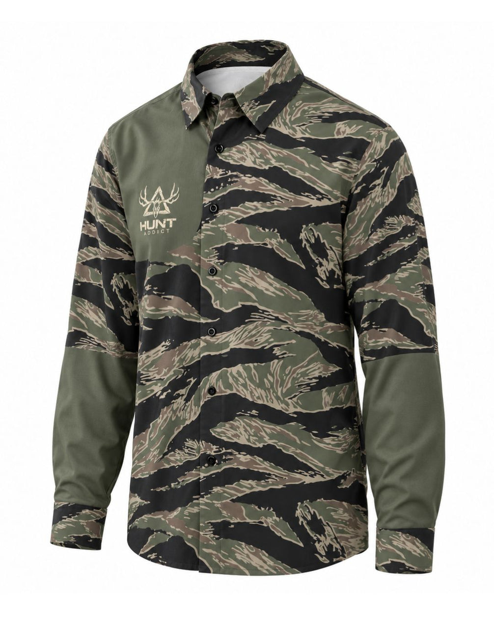 Hunt Addict Long-sleeve Button Up Shirt.jpg