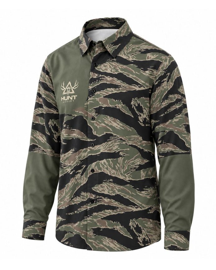 Hunt Addict Long-sleeve Button Up Shirt.jpg