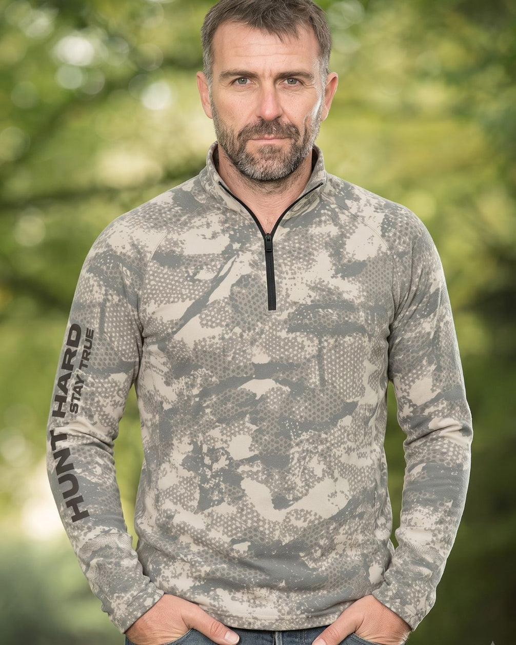 Long-Sleeve lifestyle - Hunt Hard Camo Layering Series