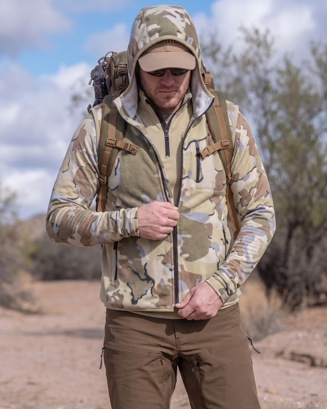 In It For The Chase Camo Layering Series – Hooded Vest