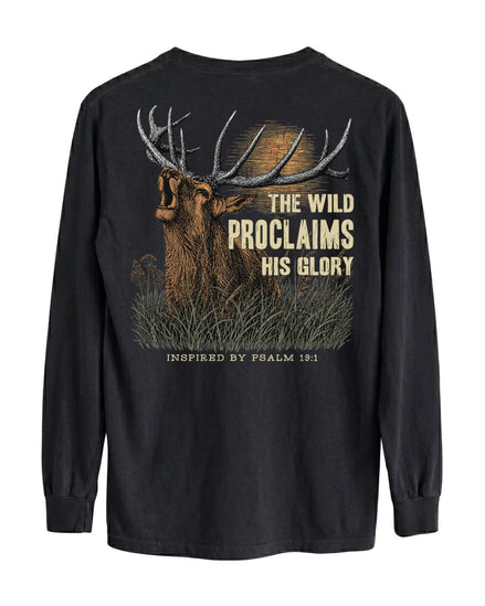 Inspirational Bible Verse Elk Long-sleeve - Black