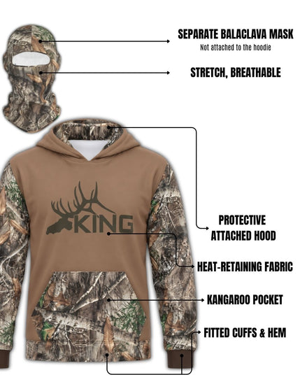 King Camo Balaclava Hoodie