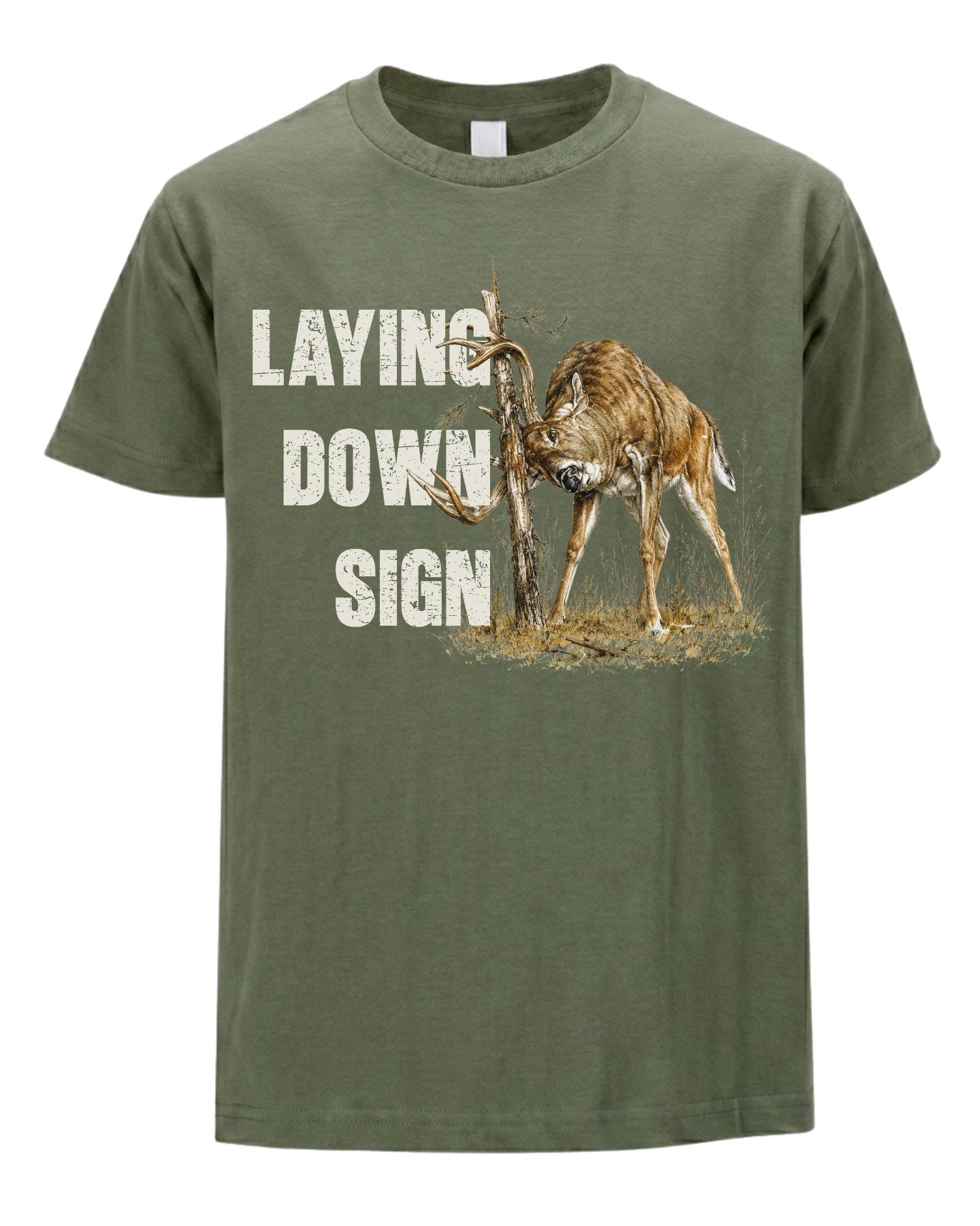 Laying Down Sign Buck T-shirt